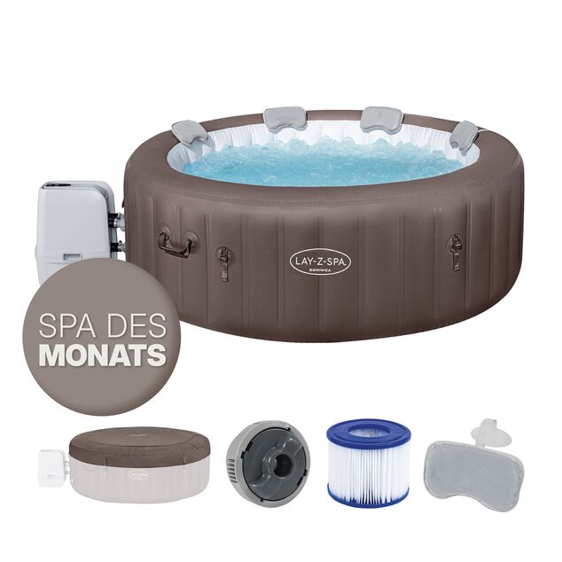 Bestway 6001S Jacuzzi LAY-Z-SPA® Dominica HydroJet™ para 6 personas (Ahorro de energía) 196 x 71 cm