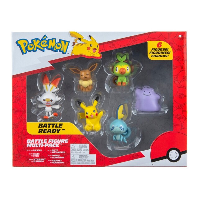Orbico Pokemon sada 6 figúriek  W6 (Sableye, Axew, Snivy, Tepig, Oshawott, Pikachu)