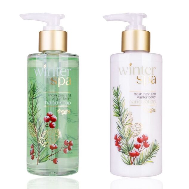 ACCENTRA Set za kupanje Winter Spa u filcanom vrećici Zimsko voće 2x 200ml