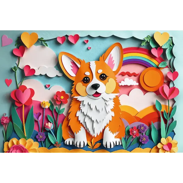 Trefl Puzzle 160 Výročné - Paper Art: Pes