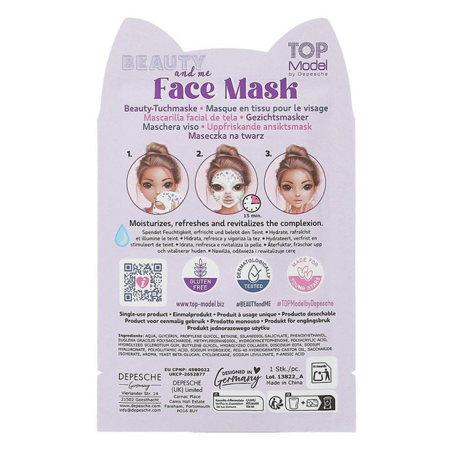 Top Model Maska za obraz z motivom živali Beauty &amp; Me Candy