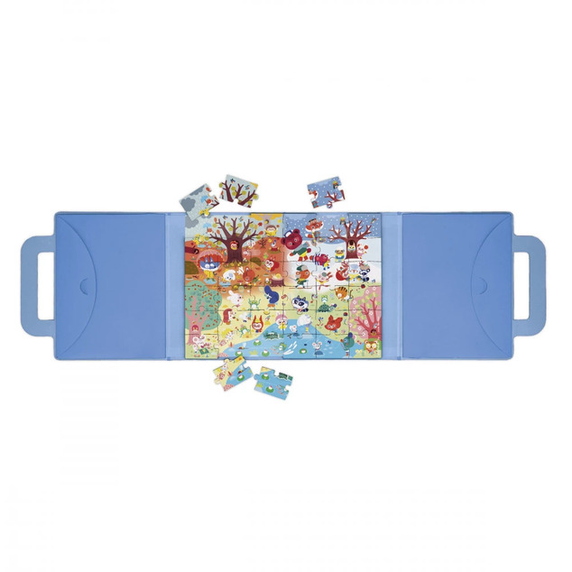 Janod Magnetipuzzle Anotimpurile 36 buc în formă de valiză
