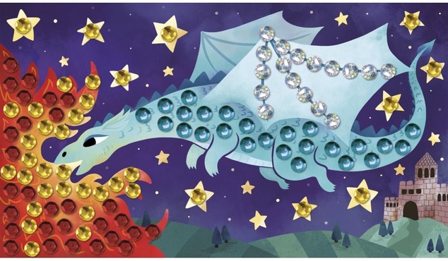 Janod Atelier Deco Bilder mit Pailletten Drachen ab 6 Jahren