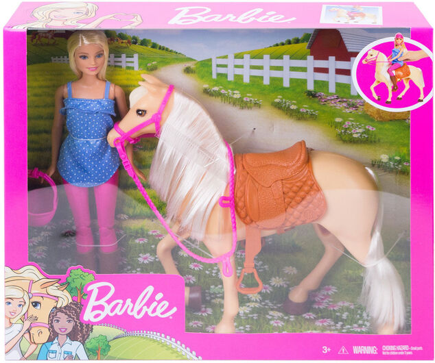 Mattel Barbie bábika s koňom FXH13