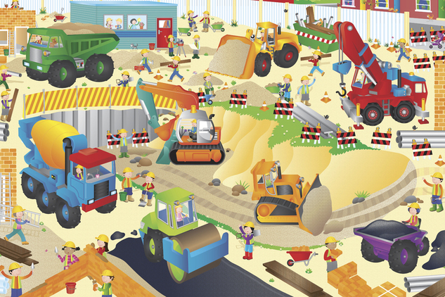 Galt Veľké podlahové puzzle - na stavenisku