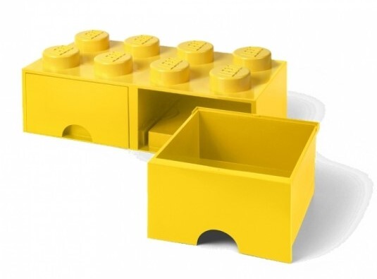 LEGO® úložný box 8 - so zásuvkami žltá 250 x 500 x 180 mm