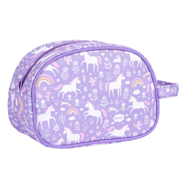 A Little Lovely Company - Kosmetiktasche - Einhörner und Regenbogen