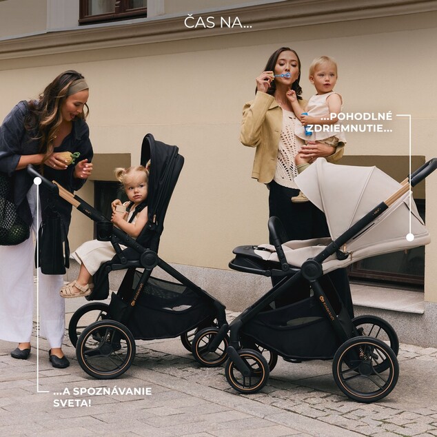 KINDERKRAFT Kočík kombinovaný Nea 2 2v1 Lunar Black Bizuu