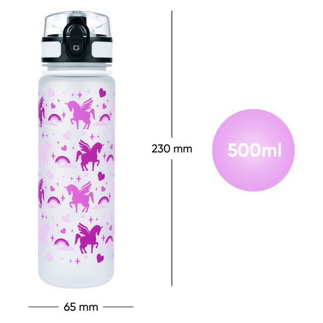 BAAGL Tritan-Trinkflasche Einhorn-Königreich, 500 ml