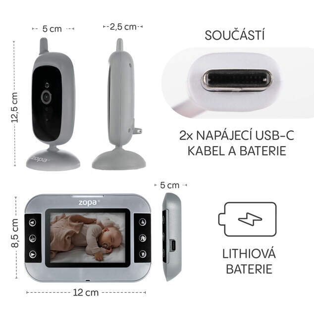 Monitor de video digital Static, Grey