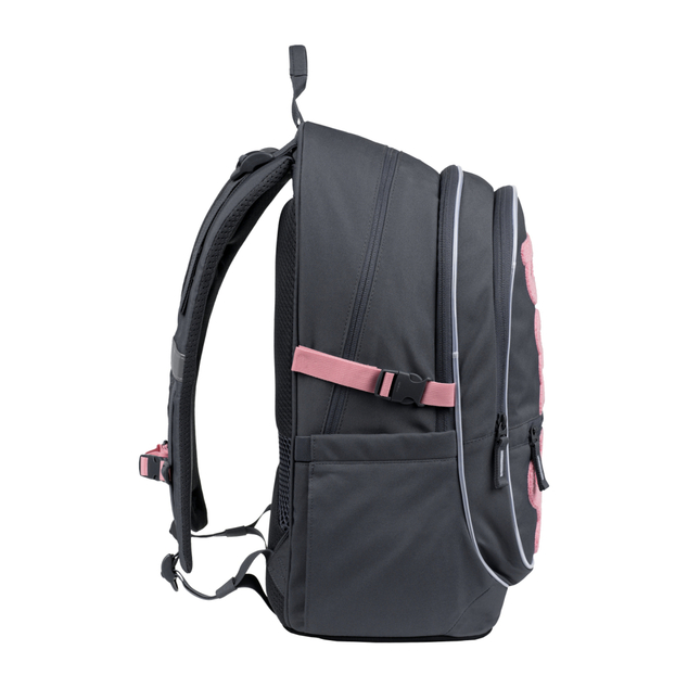 BAAGL SET 5 Core Logo rosa: Rucksack, Federmäppchen, Beutel, Gürteltasche, Laptop-Hülle GRS