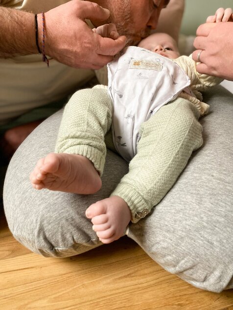 Cuscino gravidanza e allattamento Multirelax 3 in 1 Cotone, Grey Bunny