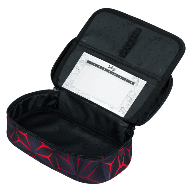 BAAGL SADA 3 Rotes Polygon: Rucksack, Waschbeutel, Tasche