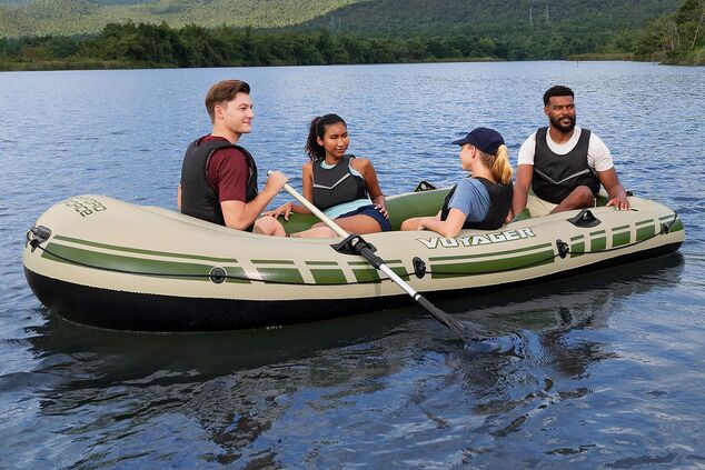 Bestway 65156 Balsa inflable Voyager X4, 350 x 145 x 49cm