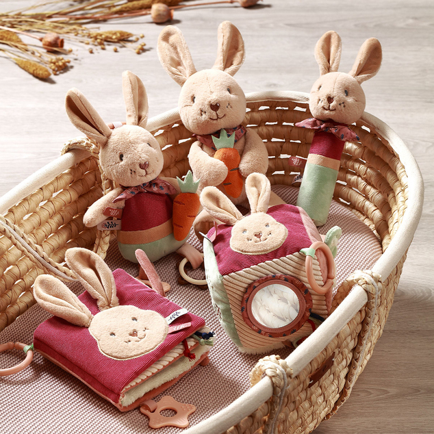 BABYONO Kocka sensorická Rabbit Karo 0m+