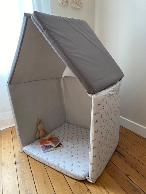 Tappetino da gioco pieghevole imbottito per bambini 5 in 1, Bunny