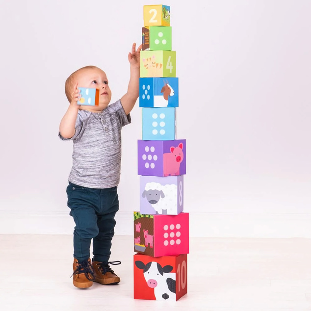 Bigjigs Toys Didaktické kocky farma