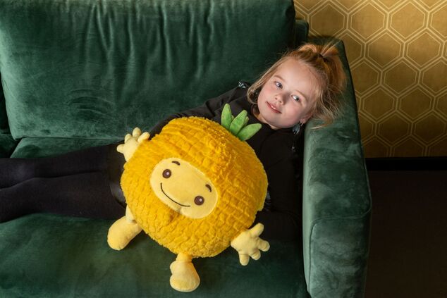 Cozy Noxxiez HW751 Ananas -hrejivý plyšový vankúš 3 v 1