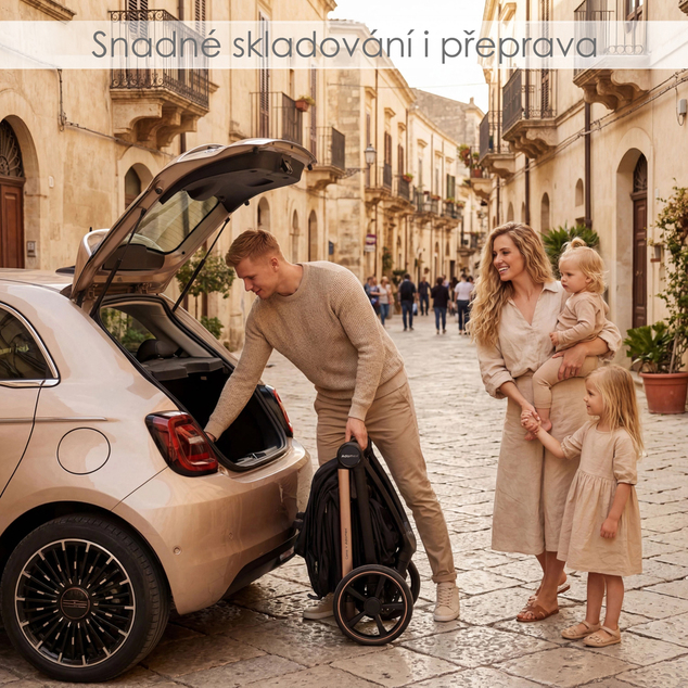 ADAMEX Kočík kombinovaný Como Satin Carbon