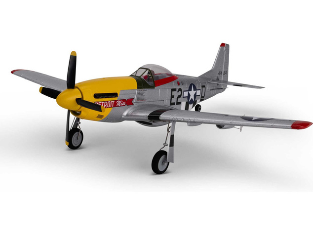E-flite P-51D Mustang 0.49m Detroit Miss SAFE Select BNF Basic