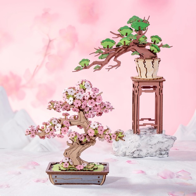 RoboTime Puzzle 3D in legno Bonsai sakura
