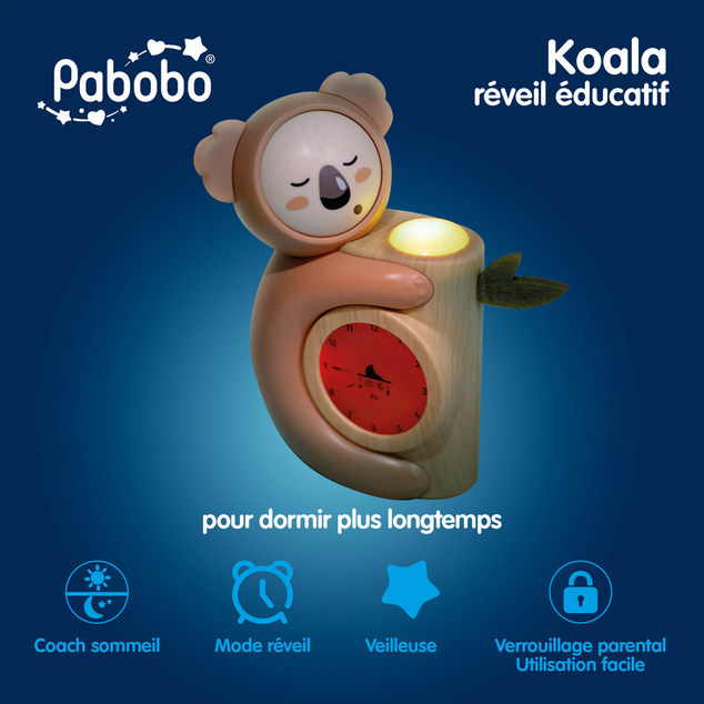 Pabobo Budík detský so svetielkom Koala