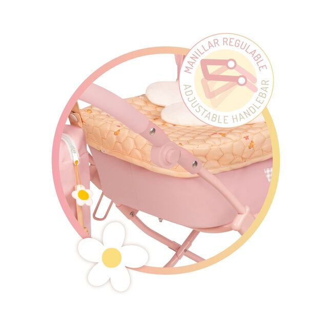 DeCuevas 80070 Passeggino pieghevole per bambole con borsa Honey 2026 – 81 cm