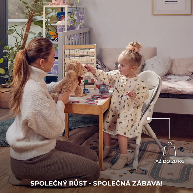 KINDERKRAFT Столче за хранене Dinnly 2в1 Бежово