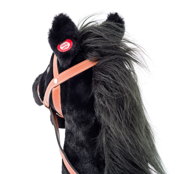 Hobby horse Baron, čierny kôň na tyči so zvukmi