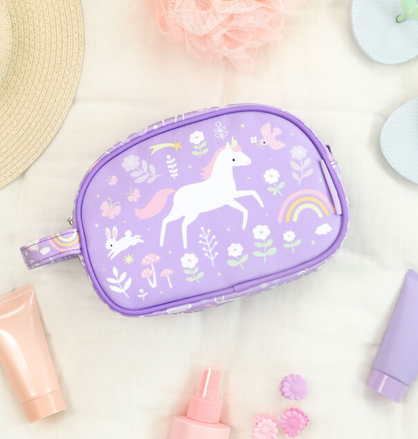 A Little Lovely Company - Kosmetiktasche - Einhörner und Regenbogen