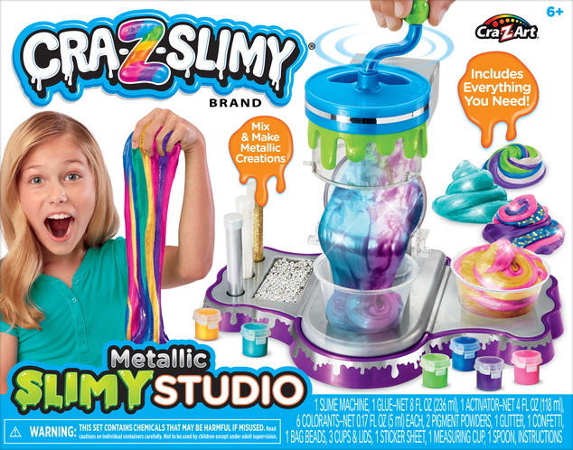Cra-Z-Slimy Továreň  na výrobu slizu - metalické farby