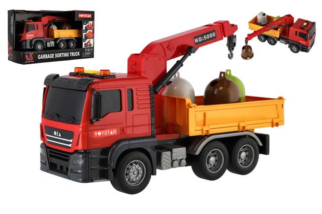Camioncino servizi urbani plastica 27cm a frizione a batteria con luce con suono