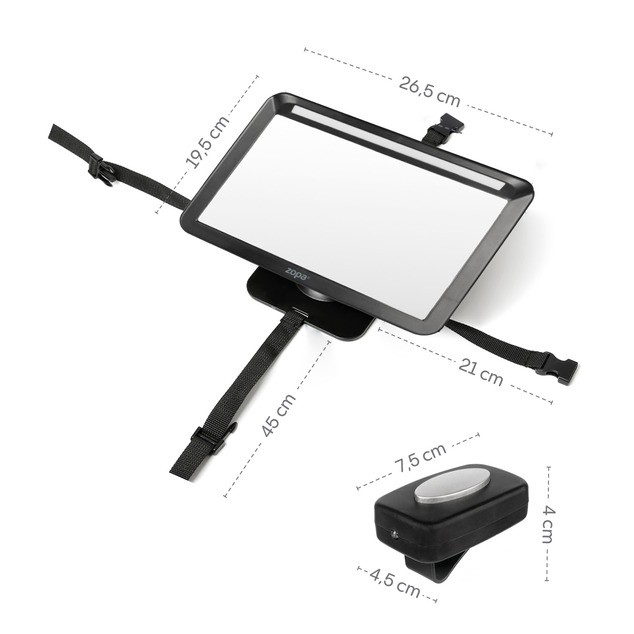 Zrkadlo s osvetlením LED DELUXE, Black