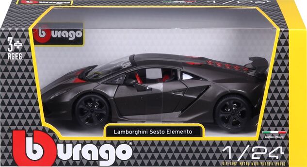 Bburago 1:24 Plus Lamborghini Sesto Elemento Metallic Grau
