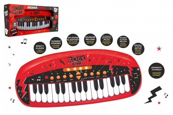 Pianko ROCK STAR 31 kláves plast 46cm na batérie so zvukom a svetlom