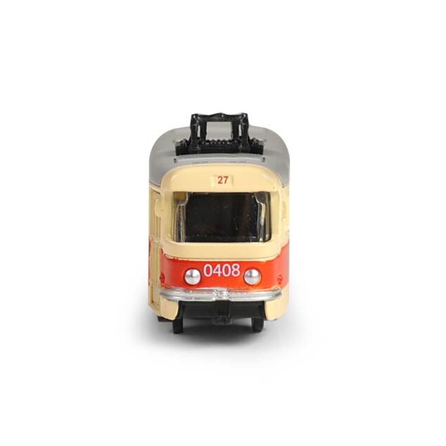 Kovová retro električka mini 8,5 cm