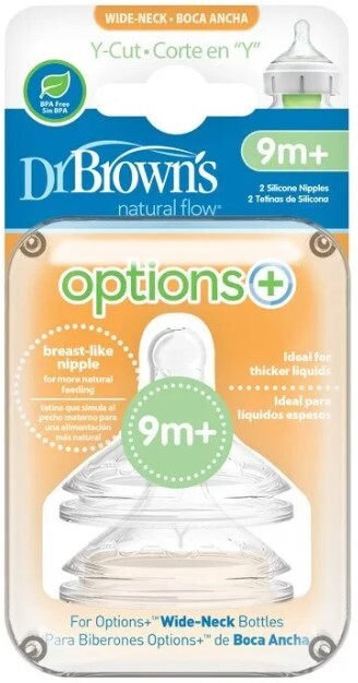 Dr.Browns Cumlíky Options+ WN fľaša Y-Cut 2ks