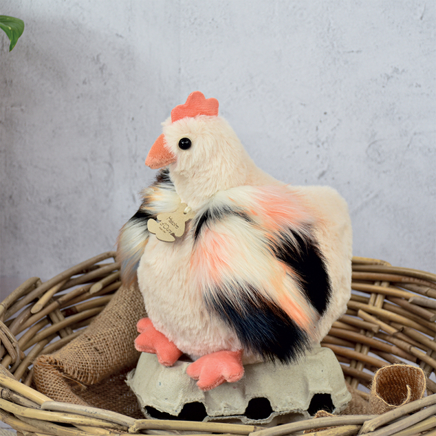 Doudou Histoire d´Ours Plyšová sliepočka béžová 20 cm