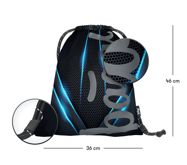 BAAGL SADA 3 Skate Bluelight: batoh, peračník, vrecko
