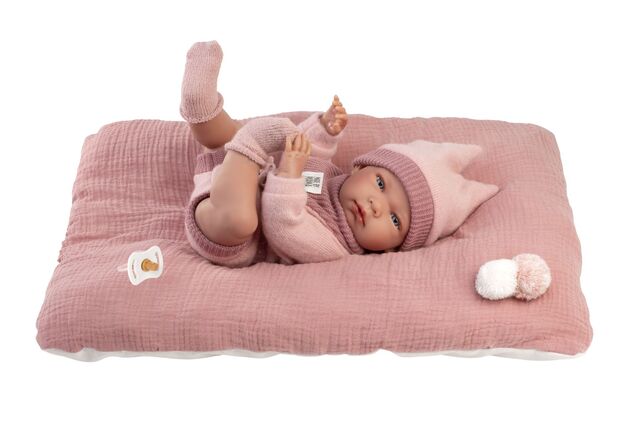 Llorens 73818 NEW BORN DIEVČATKO - realistická bábika bábätko s celovinylovým telom - 40 c