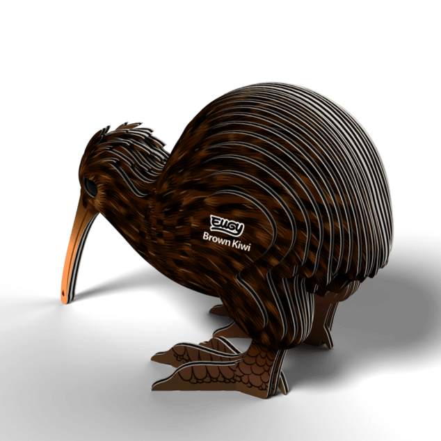 EUGY Kiwi rjavi 3D kartonska sestavljanka