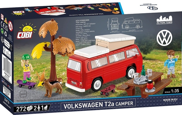 Cobi Volkswagen T2a Campingwagen, 1:35, 272 k, 3 f