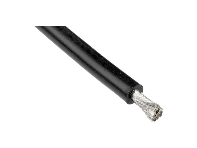 Kábel so silikónovou izoláciou Powerflex 12AWG čierny (1m)