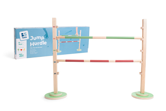 BS Toys Obstacle athlétique en bois - entraînez-vous aux sauts