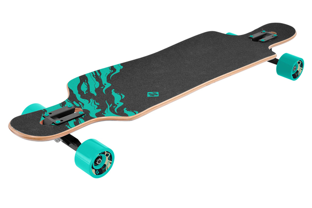 Longboard Street Surfing FREERIDE 39” CURVE Wolf - Künstlerserie