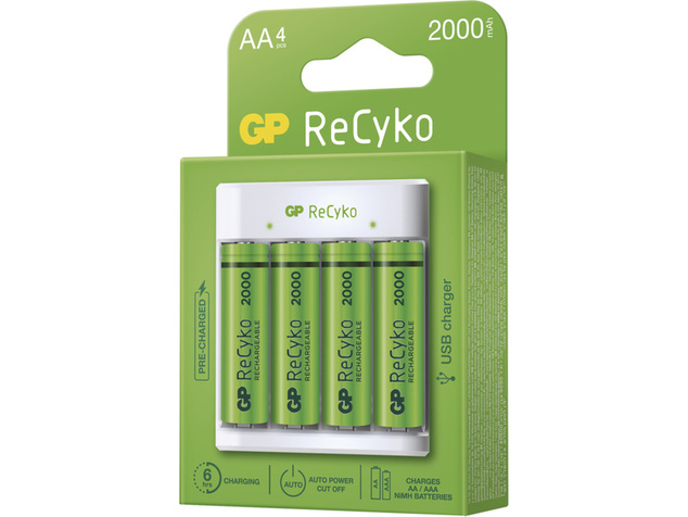 GP USB nabíjačka Eco E441 + 4AA GP ReCyko 2100