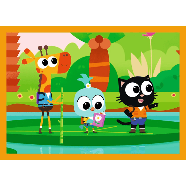 Trefl Puzzle 4v1 Milo, zoznámte sa s Milom a jeho priateľmi