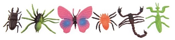 Kukci/životinje mini plastične 4-8cm 12 kom u vrećici