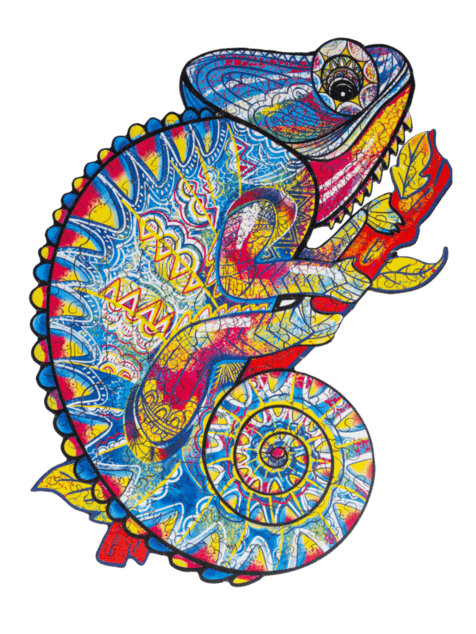RECENTTOYS Drevené puzzle - Chameleón