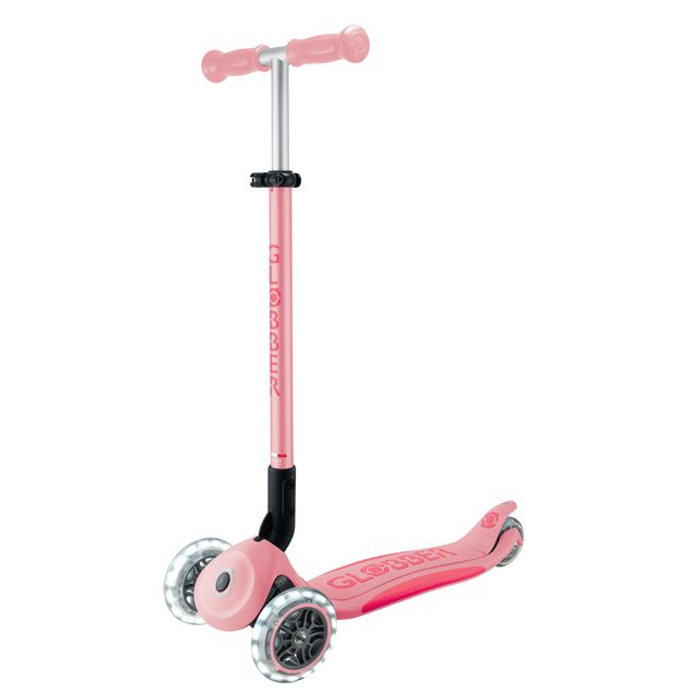 Globber otroški zložljiv skiro Elite Lights Pastel Pink